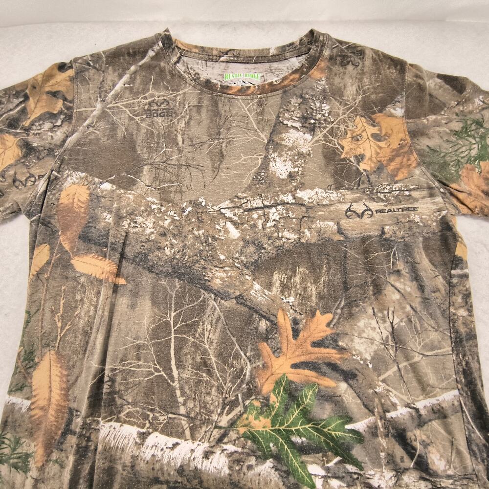 Realtree Short Sleeve Crew Neck Casual T Shirt Womens Size Extra Large XL Camo